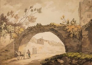 Archway we Włoszech, ok. 1798 (akwarela z piórem i atramentem na papierze) autorstwa John Herman Merivale