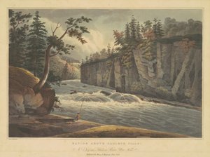 Rapids nad wodospadami Hadley autorstwa John Hill, after William Guy Wall
