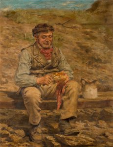 Robotnik jedzący lunch, 1886-87 autorstwa John Hodgson Campbell