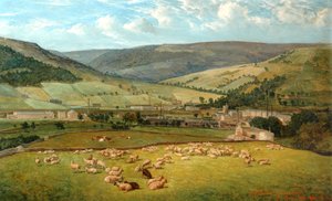 Mytholmroyd i Cragg Vale z Ewood Hall, 1869