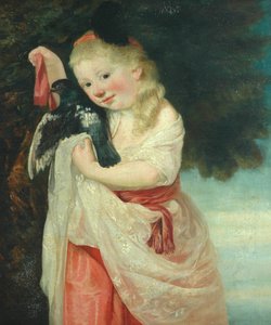 Dziewczyna z ptakiem autorstwa John Hoppner