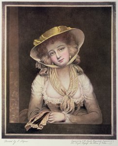 Portret Sophii Western, grawerowany przez J.R. Smitha, 18th