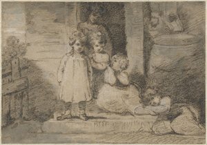 Czworo dzieci i starsza dziewczynka autorstwa John Hoppner