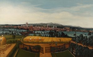 Perspektywa Worcester ze Wschodu, ok. 1750 autorstwa John I Harris