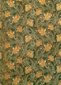 Tulipany, projekt dla The Silver Studio, ok. 1898 (drukowany welwet) autorstwa John Illingworth (attr. to) Kay