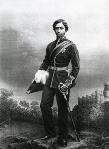 Albert Edward, książę Walii, grawerowane przez D.J. Pound z fotografii, z „The Drawing-Room of Eminent Personages, Volume 2”, wydanej w Londynie, 1860