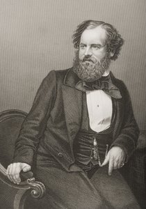 Albert Smith (1816-60) grawerowany przez D.J. Pound z fotografii, z „The Drawing-Room of Eminent Personages, tom 2”, wydanej w Londynie, 1860 (rycina) autorstwa John Jabez Edwin Paisley Mayall