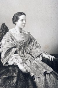 Clara Novello (1818-1908) wyryta przez D.J. Pounda z fotografii, z "The Drawing-Room of Eminent Personages, Volume 2", wydanej w Londynie w 1860 r. autorstwa John Jabez Edwin Paisley Mayall