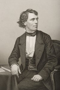 John Bartholomew Gough (1817-86) rytowany przez D.J. Pound z fotografii, z „The Drawing-Room of Eminent Personages, Volume 2”, wydanej w Londynie, 1860 autorstwa John Jabez Edwin Paisley Mayall