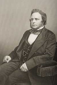 John Bright (1811-89) grawerowane przez D.J. Pound z fotografii, z „The Drawing-Room of Eminent Personages, tom 2”, wydanej w Londynie, 1860 (rycina) autorstwa John Jabez Edwin Paisley Mayall