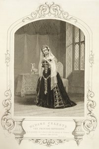 Madame Celeste jako księżniczka Katherine, akt V Scena 2 „Henryk V”, z dagerotypu, grawerowanego przez George