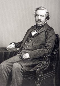 Martin Farquhar Tupper (1810-89) grawerowany przez D.J. Pound z fotografii, z „The Drawing-Room of Eminent Personages, Volume 2”, wydanej w Londynie, 1860 autorstwa John Jabez Edwin Paisley Mayall