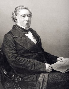 Robert Stephenson (1803-59) grawerowany przez D.J. Pound z fotografii, z „The Drawing-Room of Eminent Personages, Volume 2”, wydanej w Londynie, 1860 autorstwa John Jabez Edwin Paisley Mayall
