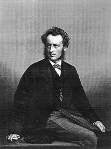 Sir John Everett Millais, z „Galeria portretów wybitnych osobistości w salonie”, grawerowana przez D. J Pounda (grafika)