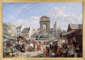 Rynek i fontanna niewinnych autorstwa John James Chalon