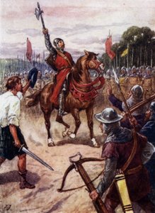 William Wallace w bitwie pod Falkirk w Szkocji
