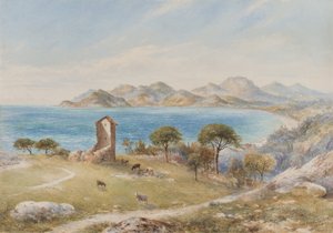 Widok na góry Esterelles z Cannes (wc na papierze)