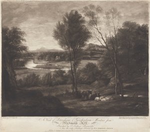 Widok Petersham & Twickenham Meadows z Richmond Hill autorstwa John Jones