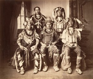 Delegaci Otoe-Missouri, 1881. autorstwa John K. Hillers.
