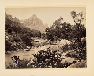 Szczyt Zion, Rio Virgen, Utah autorstwa John K. Hillers
