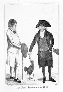 Pierwszy wywiad w 1786 między Deacon Brodie i George Smith, 1788 autorstwa John Kay