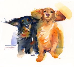 Duet jamników, 2014, (akwarela)
