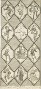 Okno Betley Glass - Morris Dancers: grawerowanie, bd [1751-1790]