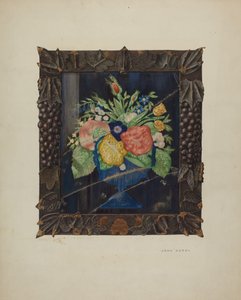 Martwa natura i rama z cynowej folii, ok. 1930 r. 1941. autorstwa John Koehl