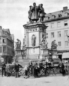Pomnik Gutenberga, Frankfurt, Niemcy, koniec XIX wieku
