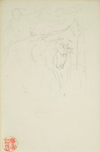 Achilles i Xanthus, z folio La Farge nr 849 i nr 860, jeden z 42 rysunków