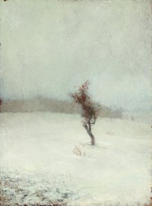 Burza śnieżna 1865 (olej na panelu) autorstwa John La Farge or Lafarge