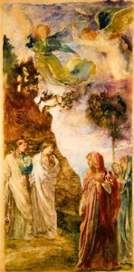 Trzy Marie: Studium do Okna Southworth, Kościół Wniebowstąpienia Pańskiego, Nowy Jork (akwarela i gwasz na papierze) autorstwa John La Farge or Lafarge