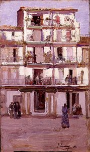 Dom w Tangerze (olej na płótnie) autorstwa John Lavery