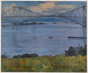 The Forth Bridge, 1914, z British Artists at the Front, kontynuacja The Western Front, 1918 autorstwa John Lavery