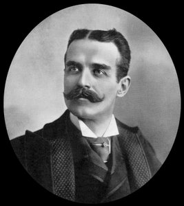 John Lawson Stoddard (1850-1931) amerykański pisarz (zdjęcie czarno-białe)