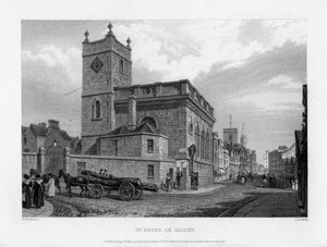 Kościół św. Piotra le Bailey, Oksford, 1835. autorstwa John Le Keux