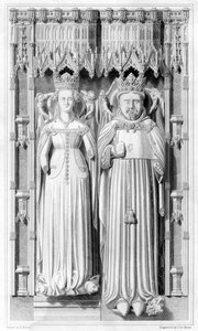 Wizerunek Henryka IV i jego królowej Joanny Nawarry w katedrze w Canterbury, 1826