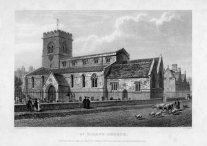 Kościół St Giles, Oksford, 1834. autorstwa John Le Keux