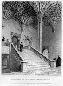 Schody do sali, Christ Church, Oxford University, 1833.