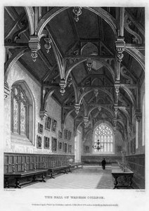 Hall of Wadham College, Uniwersytet Oksfordzki, 1836. autorstwa John Le Keux