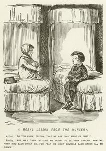 Lekcja moralna ze żłobka autorstwa John Leech