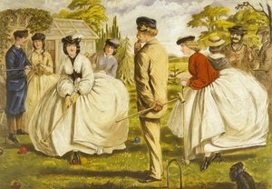 Fajna gra dla dwojga lub więcej (olej na płótnie) autorstwa John Leech