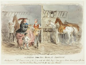 Szkic ze stoiska w Scarboro autorstwa John Leech