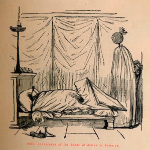 Okropny wygląd Cienia Remusa dla Romulusa, 1852 autorstwa John Leech