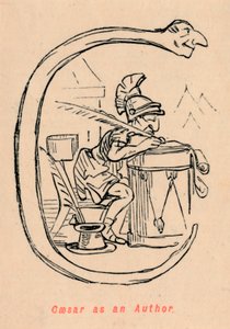 Cezar jako autor, 1852 autorstwa John Leech
