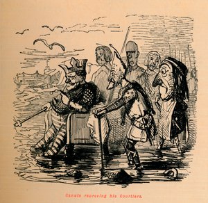 Kanut upominający swoich dworzan, ok. 1860, ok. 1860 autorstwa John Leech