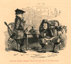 Kapitan Fisher nie sądzi, że może to zrobić za taką cenę, 1897. autorstwa John Leech