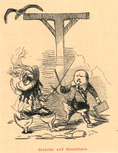 Cavalier i Roundhead, 1897. autorstwa John Leech