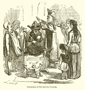Koronacja Ethelreda Niegotowego autorstwa John Leech