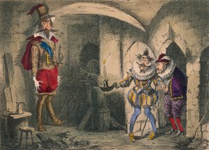 Odkrycie Guido Fawkesa przez Suffolka i Mounteagle, 1850 autorstwa John Leech
